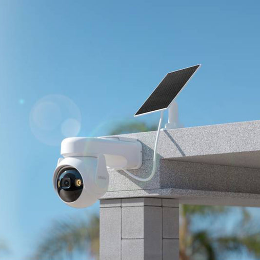 Imou Cell PT Kit overvåkningskamera, Wi-Fi, 2K, IP66, solcellepanel, utendørs, hvit KIT/IPC-K9EP-3T0WE/FSP12-TYPEC