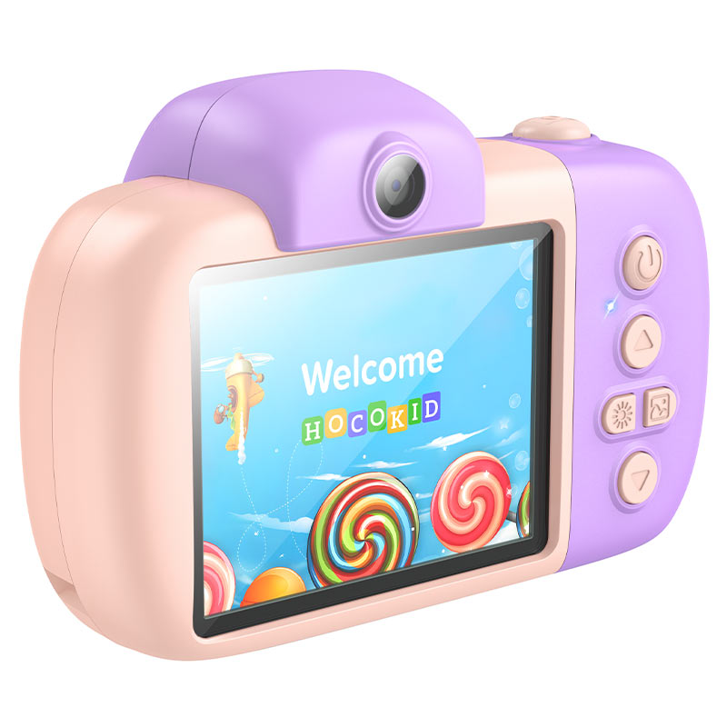 HOCO DV201 Kids digitalt kamera, 1080P, 2MP, Rosa