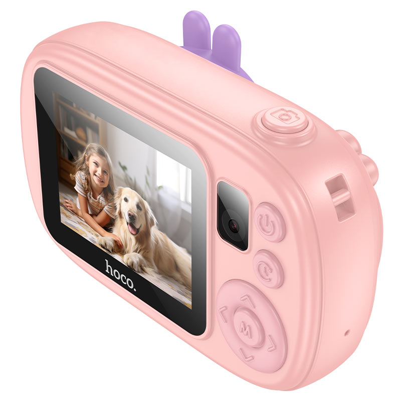 HOCO DV205 Kids digitalt kamera, 720P, 1MP, Rosa