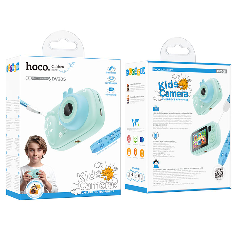 Digitalt kamera HOCO DV205 Kids, 720P, 1MP, Blå