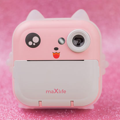 Digitalkamera med utskriftsfunksjon MaXlife MXPC-100 Kids, Rosa