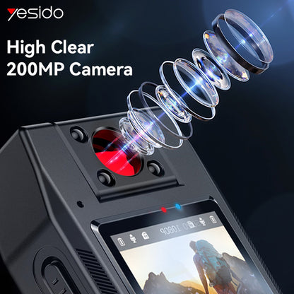 Yesido KM25 sportskamera, 1080P, 1.3-tommers skjerm, Svart