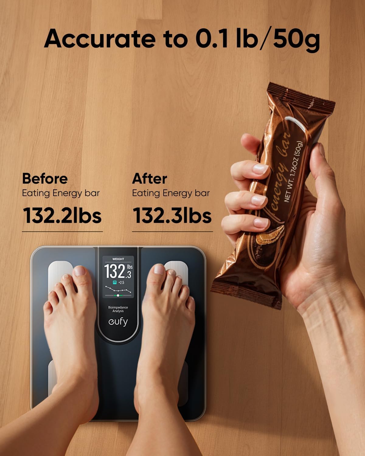 Digitalvekt Eufy Smart Scale C20, Svart T9130011