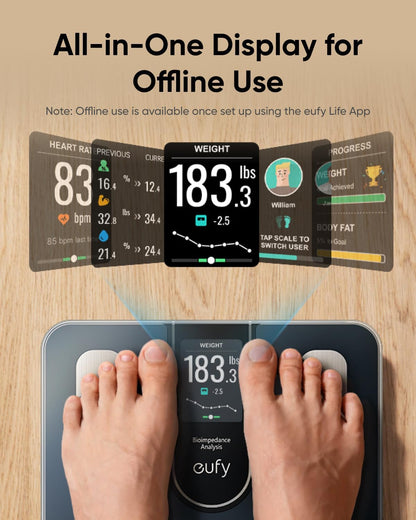 Digitalvekt Eufy Smart Scale C20, Svart T9130011