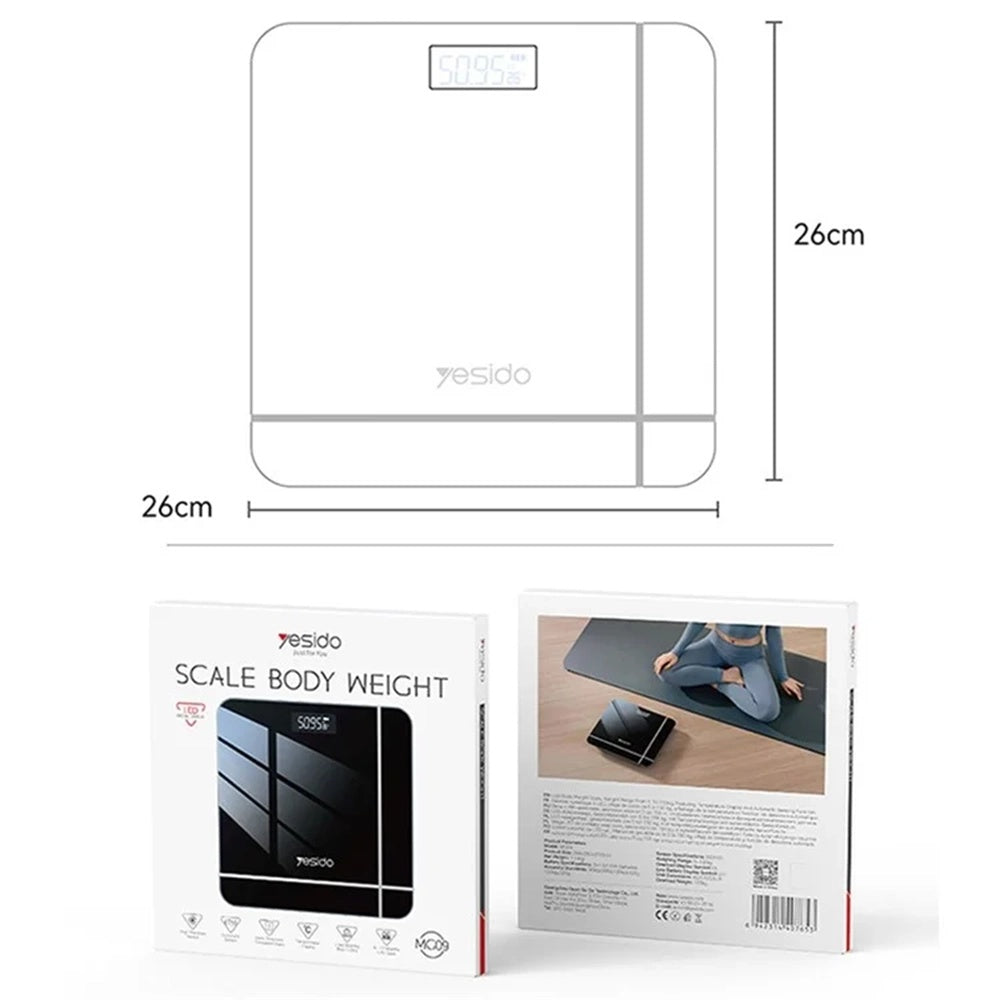 Digitalvekt Yesido MG09, Svart