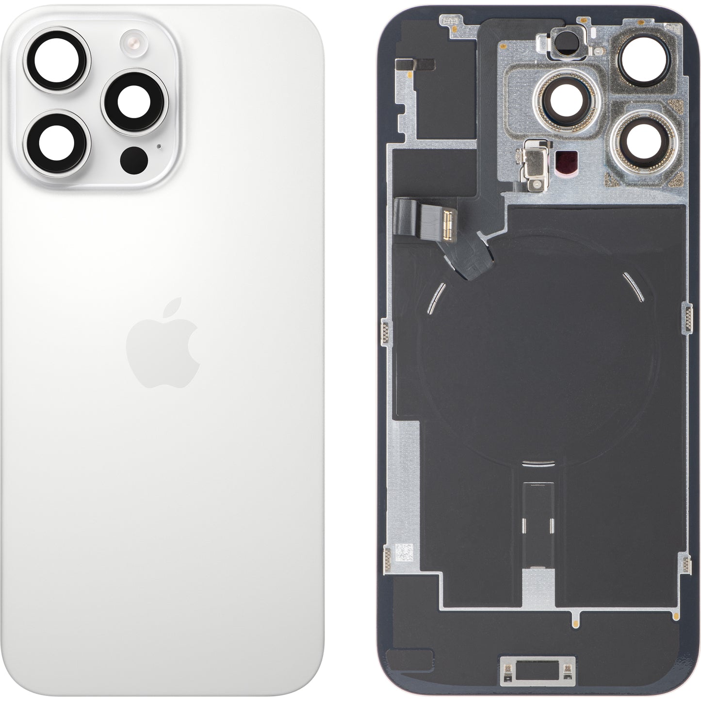 Batterideksel Apple iPhone 16 Pro Max, Hvit (White Titanium), Bytte