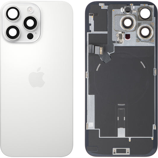 Batterideksel Apple iPhone 16 Pro Max, Hvit (White Titanium), Bytte