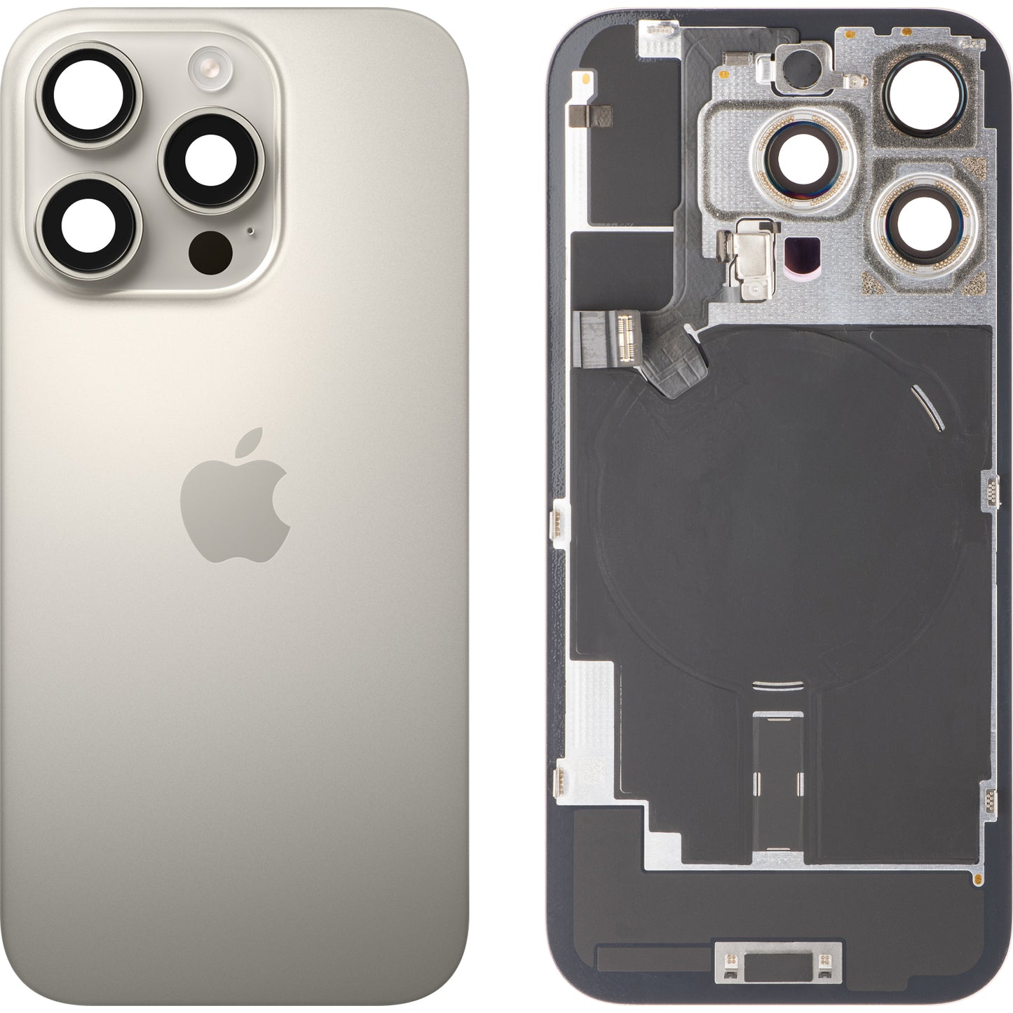 Batterideksel Apple iPhone 16 Pro, Beige (Natural Titanium), Swap