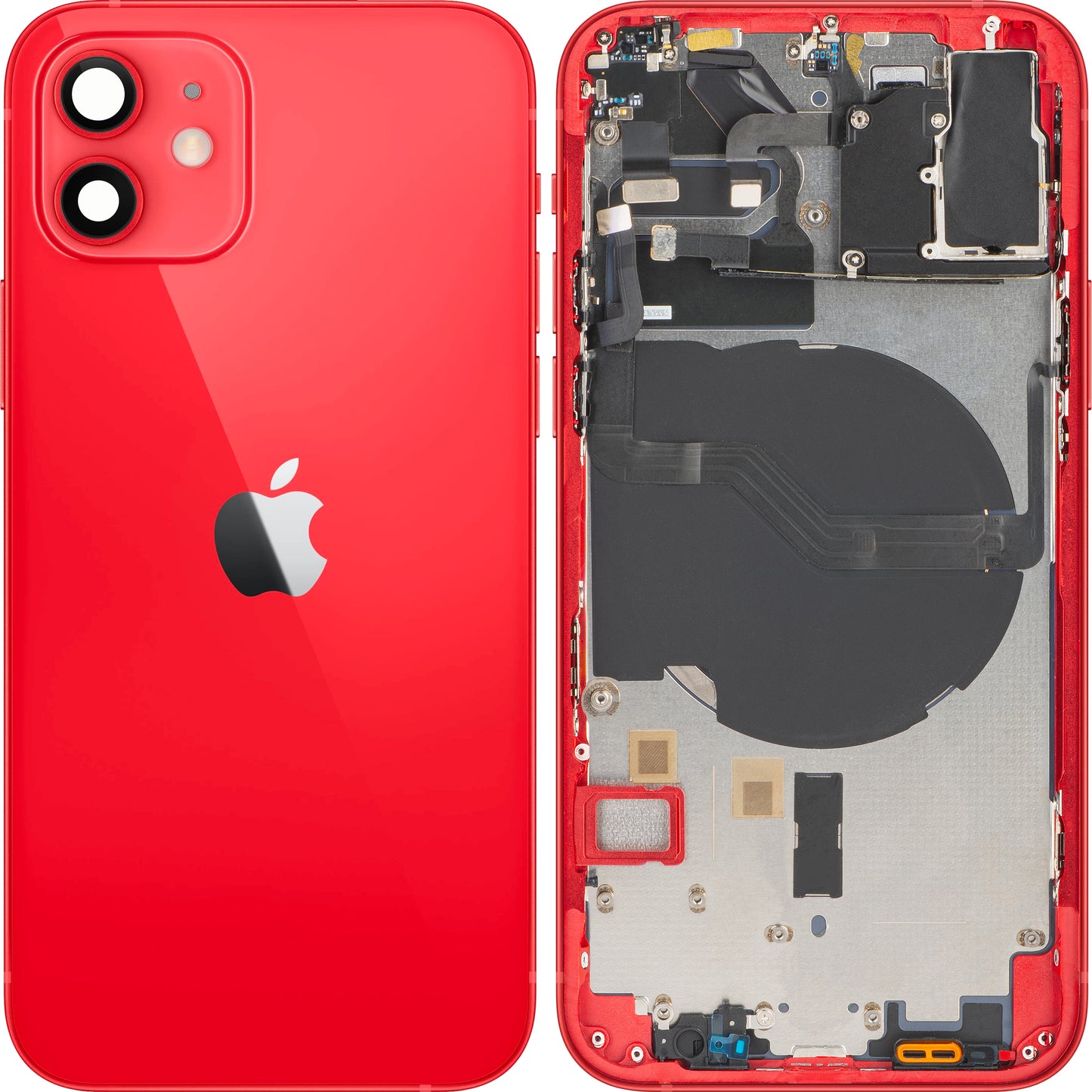 Batterideksel Apple iPhone 12, Med Midtramme, Rød, Swap