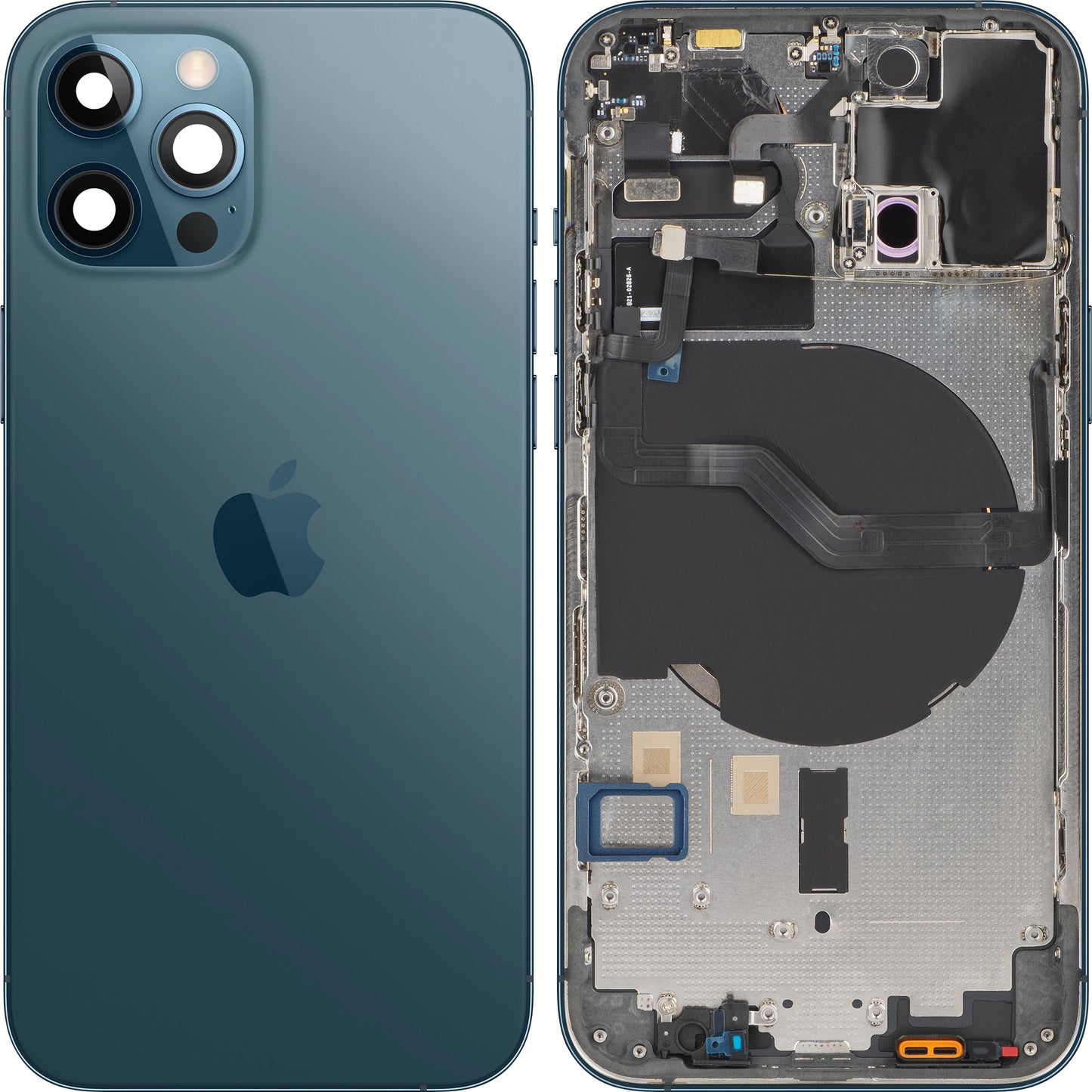 Batterideksel Apple iPhone 12 Pro, Med Midtramme, Blå (Pacific Blue), Swap