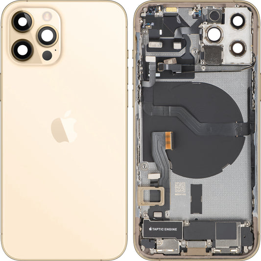 Batterideksel Apple iPhone 12 Pro, Med Midtramme, Full Deler, Gull, Swap
