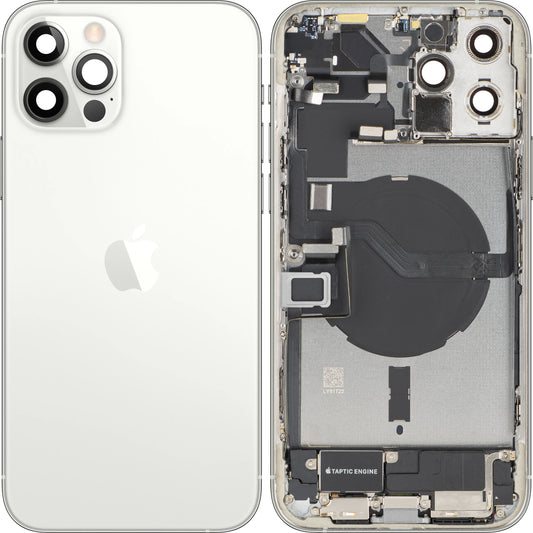 Batterideksel Apple iPhone 12 Pro Max, Med Midtramme, Full Deler, Sølv, Bytte