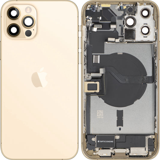 Batterideksel Apple iPhone 12 Pro Max, Med Midtramme, Full Deler, Gull, Bytte