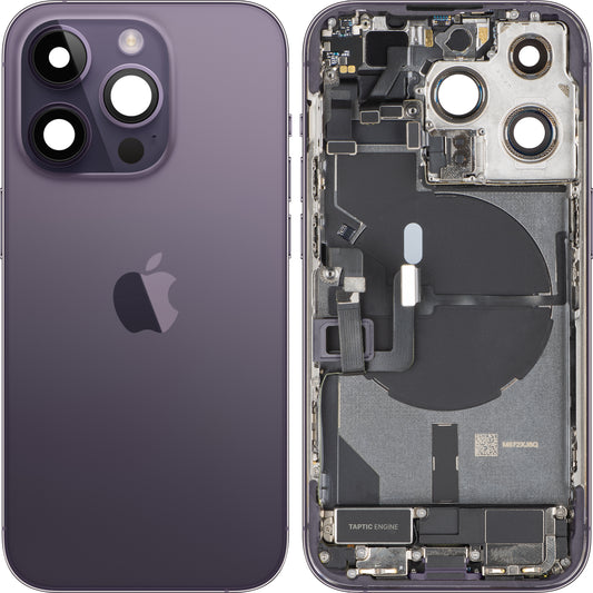 Batterideksel Apple iPhone 14 Pro, Med Midtramme, Full Deler, Lilla (Deep Purple), Swap