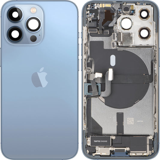 Batterideksel Apple iPhone 13 Pro, Med Midtramme, Full Deler, Blå (Sierra Blue), Swap