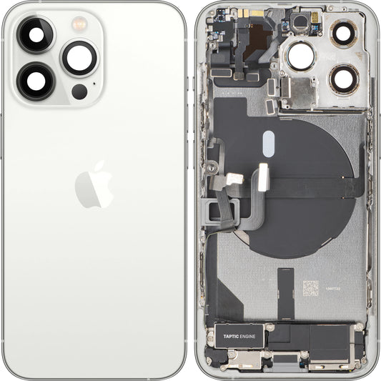 Batterideksel Apple iPhone 13 Pro, Med Midtramme, Full Deler, Sølv, Bytte