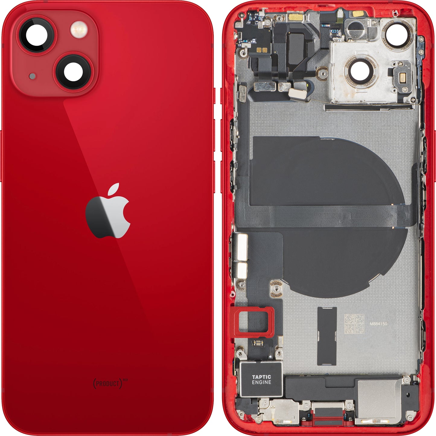 Batterideksel Apple iPhone 13, Med Midtramme, Full Deler, Rød, Swap