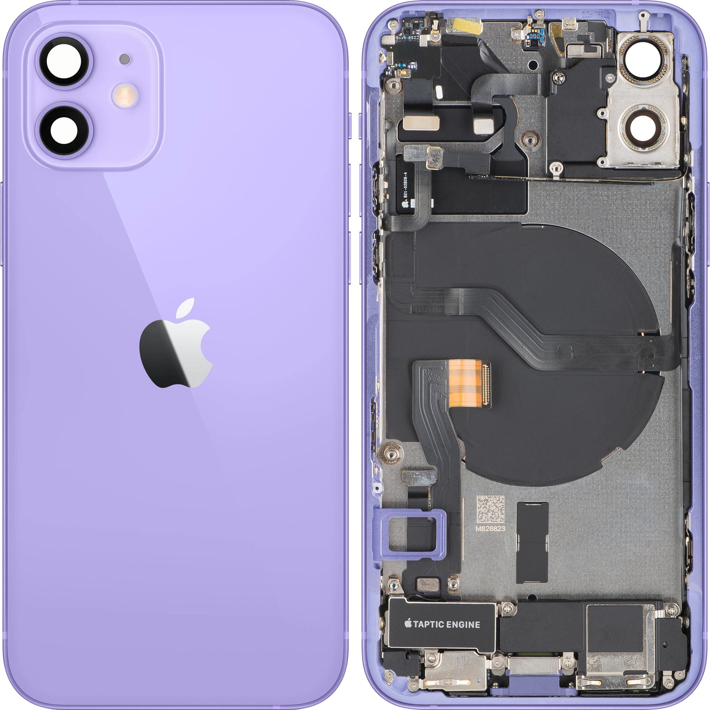 Batterideksel Apple iPhone 12, Med Midtramme, Full Deler, Lilla, Bytte