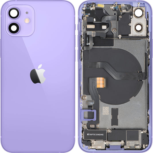 Batterideksel Apple iPhone 12, Med Midtramme, Full Deler, Lilla, Bytte