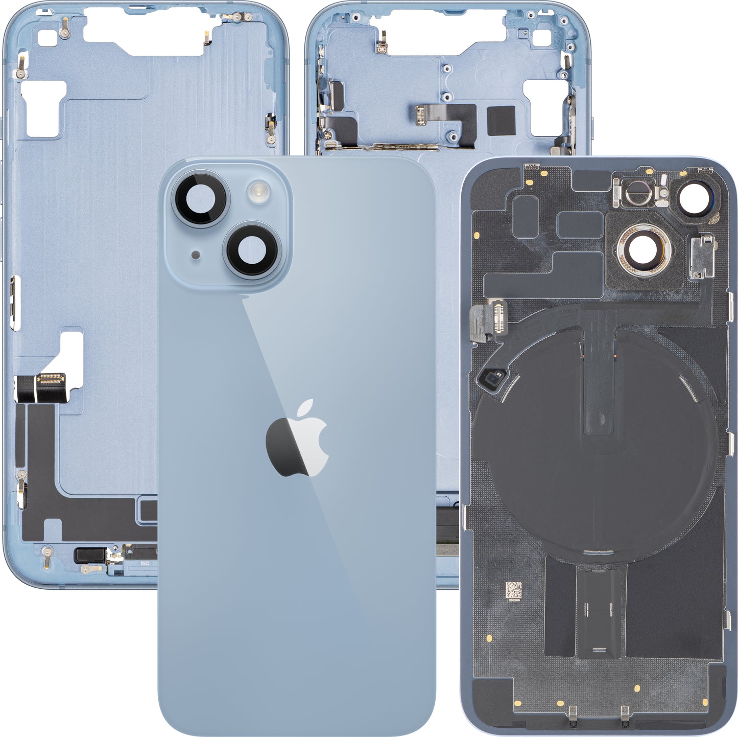 Batterideksel Apple iPhone 14, Med Midtramme, Fullstendige Deler, Blå, Swap