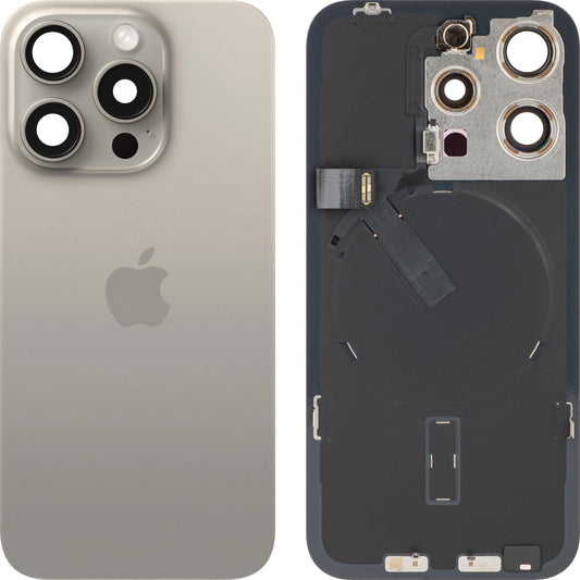 Batterideksel Apple iPhone 15 Pro, Beige (Naturlig Titan), Swap