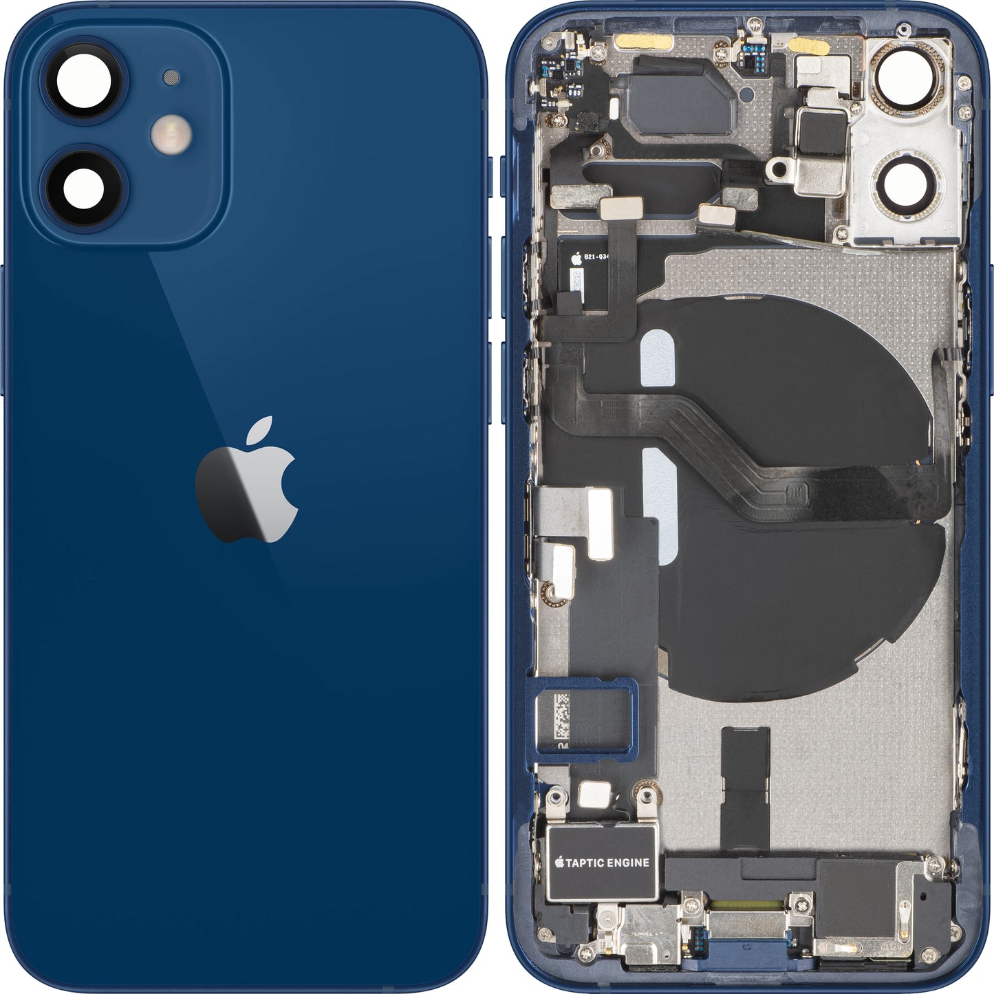 Batterideksel Apple iPhone 12 mini, Med Midtramme, Full Deler, Blå, Swap