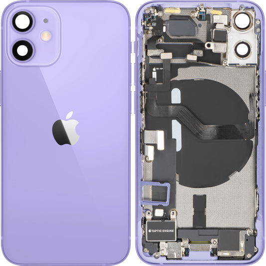 Batterideksel Apple iPhone 12 mini, Med Midtramme, Fullstendige Deler, Lilla, Bytte