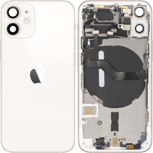 Batterideksel Apple iPhone 12 mini, Med Midtramme, Hvit, Swap