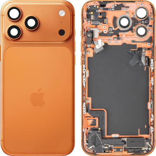 Batterideksel Apple iPhone 17 Pro Max, Med Midtramme, Full Deler, Oransje (Cosmic Orange), Bytte