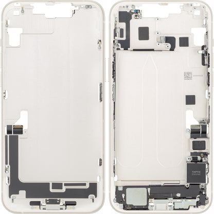 Batterideksel Apple iPhone 14 Plus, Med Midtramme, Full Deler, Hvit (Starlight), Bytte