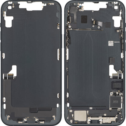 Batterideksel Apple iPhone 14 Plus, Med Midtre Hus, Full Deler, Svart (Midnight), Bytte