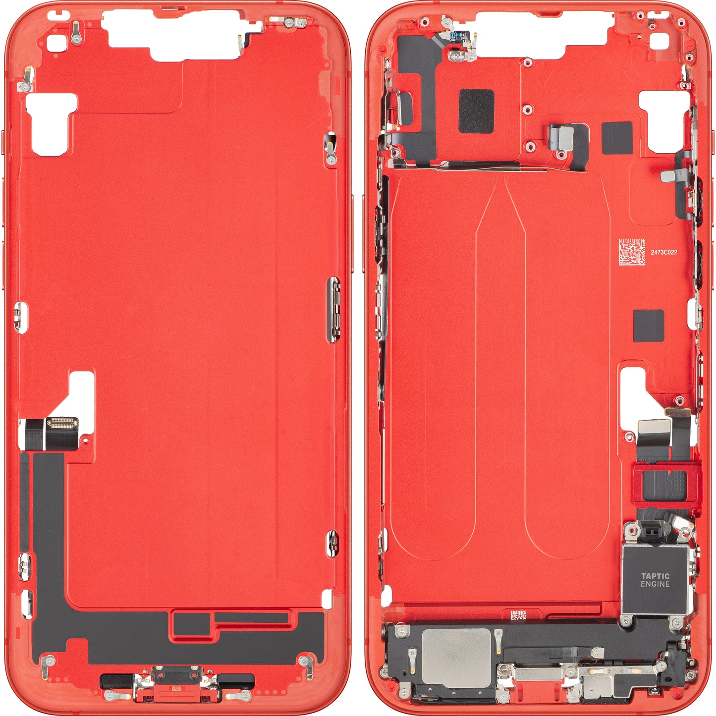 Batterideksel Apple iPhone 14 Plus, Med Midtramme, Fullstendige Deler, Rød, Bytte