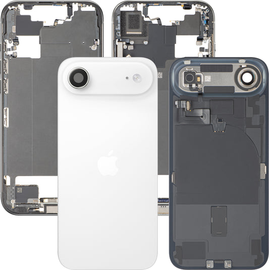 Apple iPhone 17 Air Batterideksel, med midtre ramme, komplette deler, hvit (Cloud White), Premium bytte