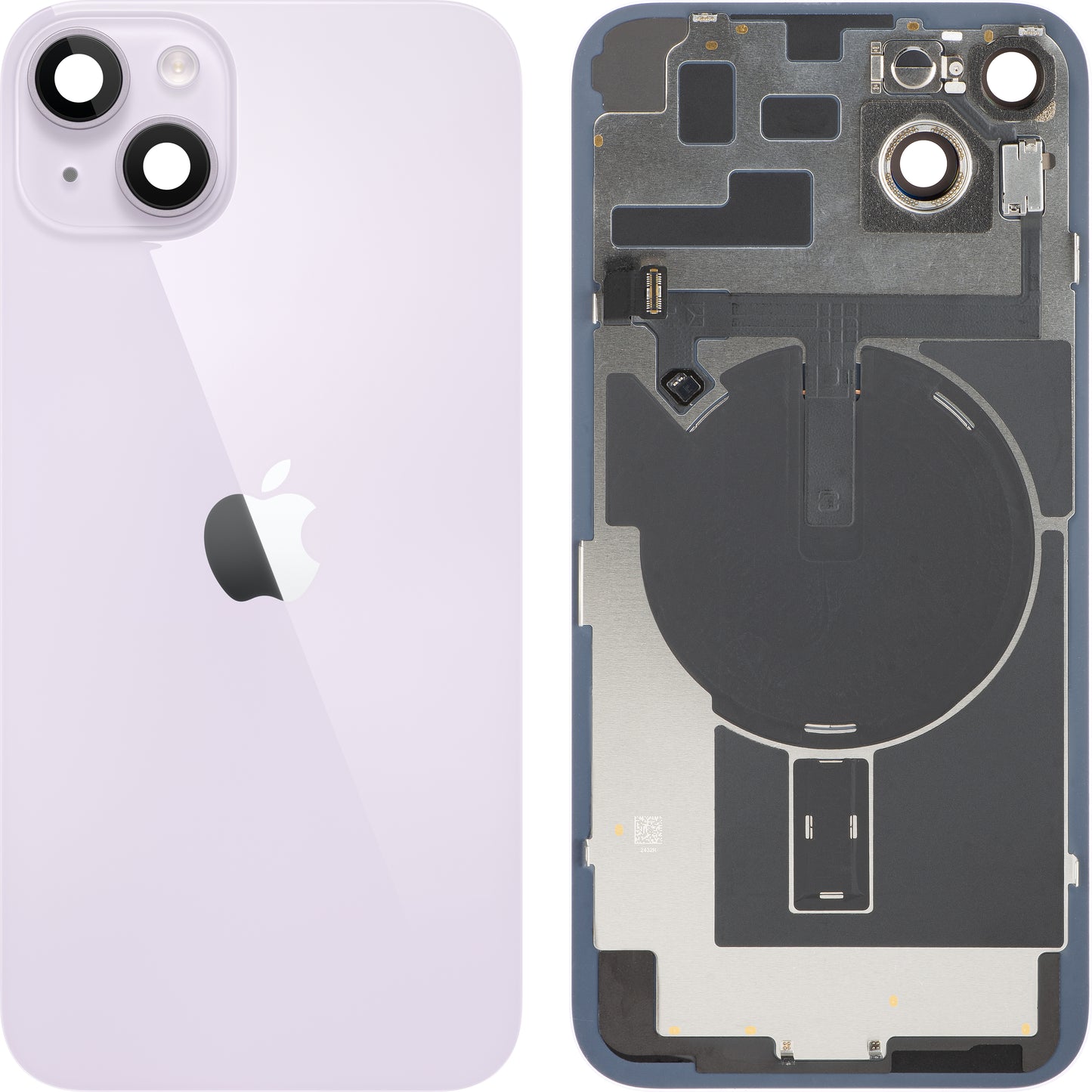 Batterideksel Apple iPhone 14 Plus, Med Midtramme, Fullstendige Deler, Lilla, Bytte