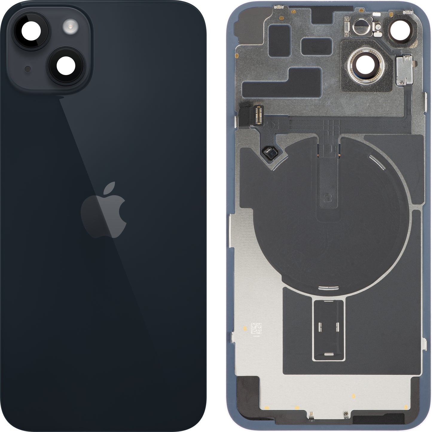Batterideksel Apple iPhone 14 Plus, Med Midtre Hus, Full Deler, Svart (Midnight), Bytte