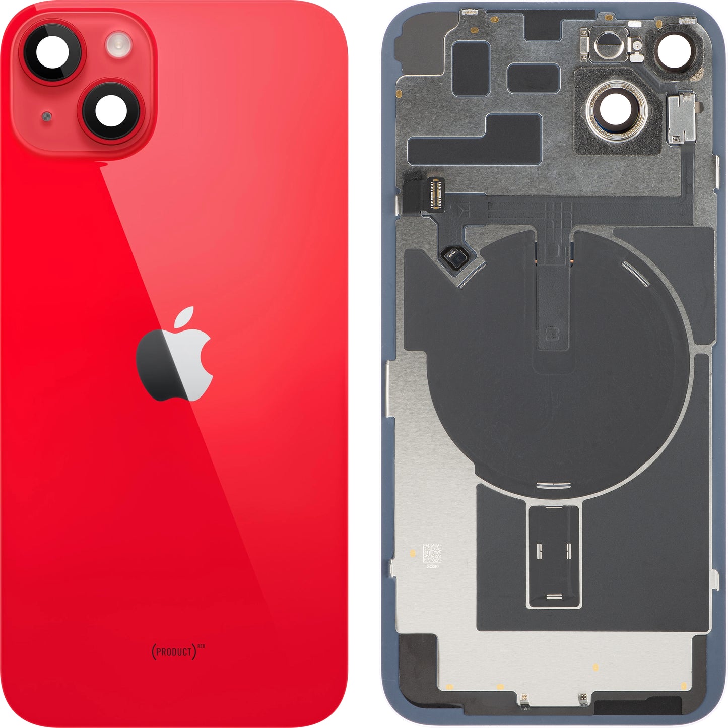 Batterideksel Apple iPhone 14 Plus, Med Midtramme, Fullstendige Deler, Rød, Bytte