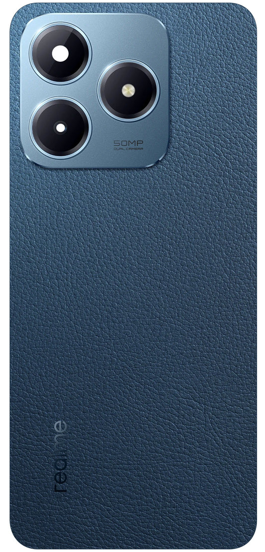 Batterideksel Realme C63, Blå (Leather Blue), Service Pack 621033000270