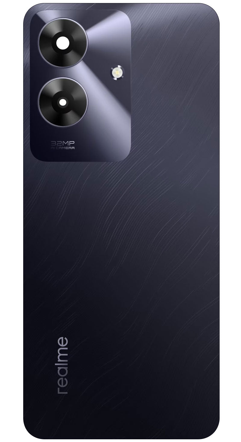 Batterideksel Realme Note 60, Svart (Marble Black), Service Pack 621033000293
