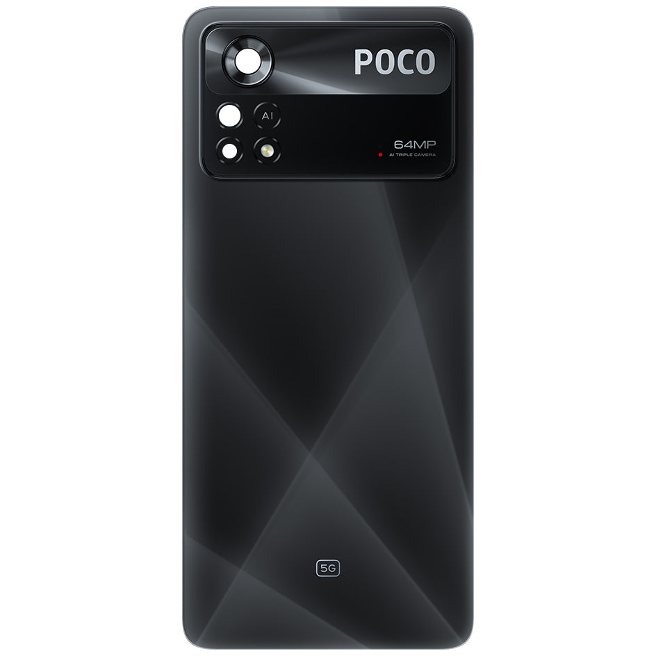 Batterideksel Xiaomi Poco X4 Pro 5G, Svart (Laser Black), Service Pack 5600050K6P00