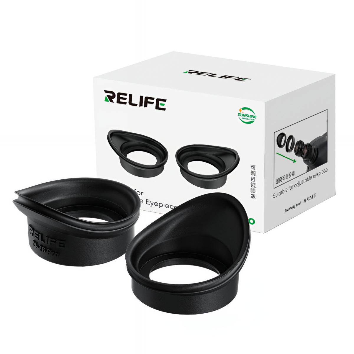 Relife M-26 Pro Max Beskyttelseslokk for Mikroskoplinse, Sett med 2 stk