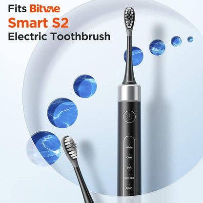 Reservedel Gum Care for elektrisk tannbørste Bitvae S2 / S3, sett med 4 stk, hvit