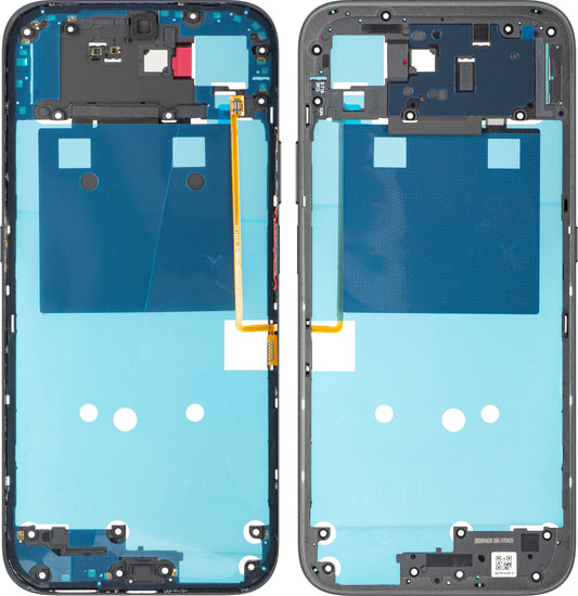 Midtre deksel Honor 600 Smart, svart (Velvet Black), Service Pack 9707ADNR