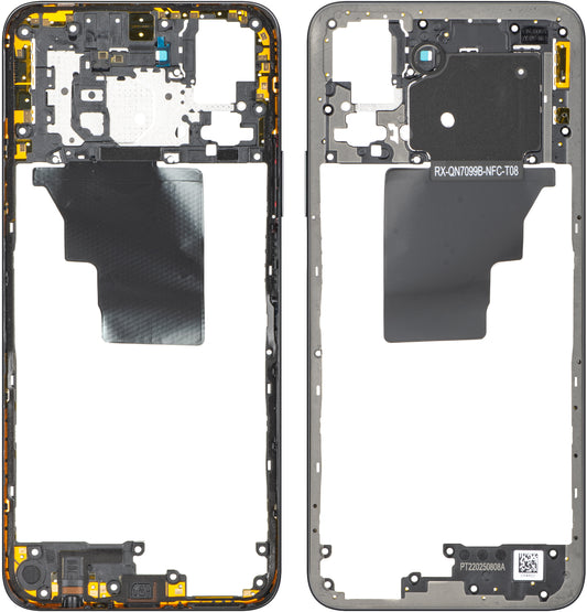 Midtre deksel Honor X7c 5G / 200 Smart, Svart (Midnight Black), Servicepakke 9707ABNA