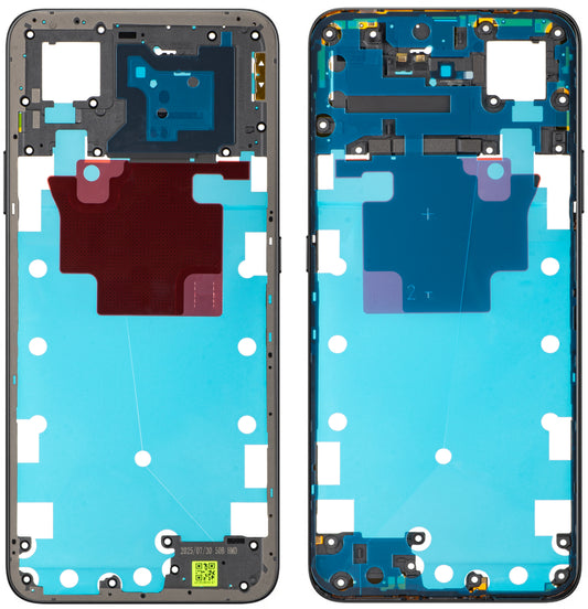 Carcasa Mijloc Honor X7d 4G / 400 Smart 4G, Svart (Velvet Black), Service Pack 9707ACDP