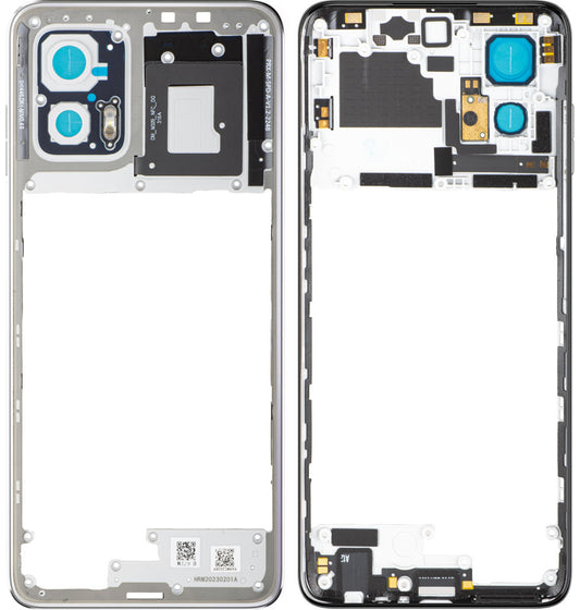 Motorola Moto G73 Midtdeksel, Sølv (Lucent White), Service Pack 5S58C22265