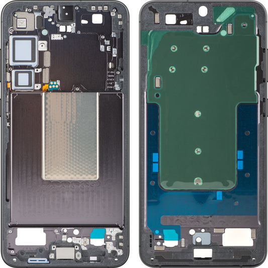Midtre deksel Samsung Galaxy S24+ S926, Svart (Onyx Black), Service Pack GH82-33413A