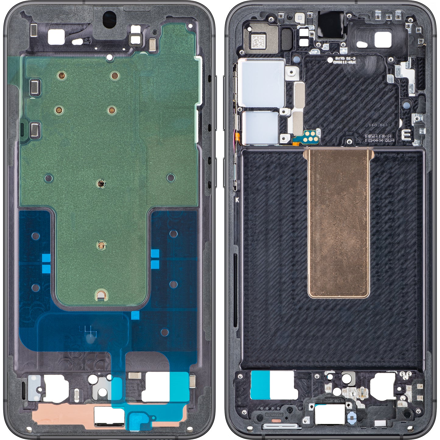 Midtre deksel Samsung Galaxy S23+ S916, Svart (Phantom Black), Service Pack GH96-15838A