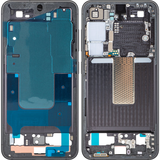 Midtre deksel Samsung Galaxy S23 S911, Svart (Phantom Black), Service Pack GH96-15624A