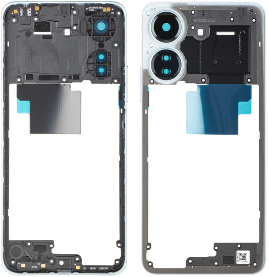 Carcasa Mijloc Xiaomi Redmi 13C, Hvit (Glacier White), Service Pack 560003C3UA00