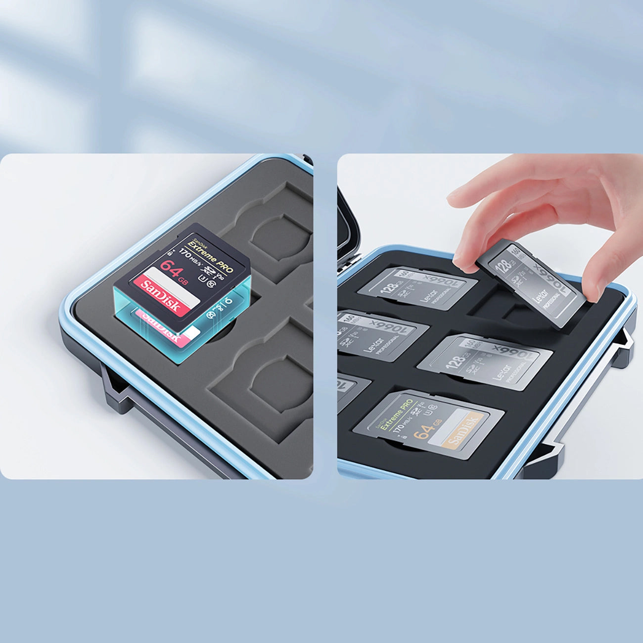 Orico PHCD-3 Beskyttelsesetui for SD / microSD minnekort, Svart
